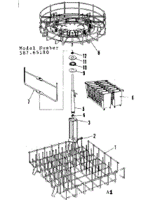 Rack Assemblies parts for Kenmore Dishwasher 587.65180 (58765180, 587 65180) from AppliancePartsPros.com