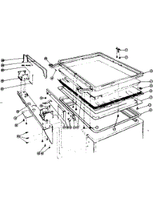 Lid And Hinge Details parts for Kenmore Dishwasher 587.65750 (58765750, 587 65750) from AppliancePartsPros.com