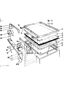 Lid And Hinge Details parts for Kenmore Dishwasher 587.65760 (58765760, 587 65760) from AppliancePartsPros.com