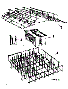 Rack Assemblies parts for Kenmore Dishwasher 587.65821 (58765821, 587 65821) from AppliancePartsPros.com