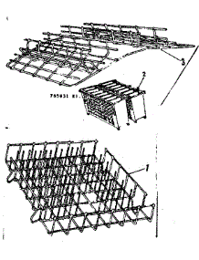 Rack Assemblies parts for Kenmore Dishwasher 587.65831 (58765831, 587 65831) from AppliancePartsPros.com