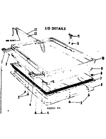 Lid Details parts for Kenmore Dishwasher 587.65831 (58765831, 587 65831) from AppliancePartsPros.com