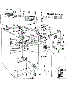 Frame Details parts for Kenmore Dishwasher 587.65840 (58765840, 587 65840) from AppliancePartsPros.com