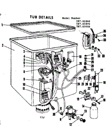 Tub Details parts for Kenmore Dishwasher 587.65860 (58765860, 587 65860) from AppliancePartsPros.com