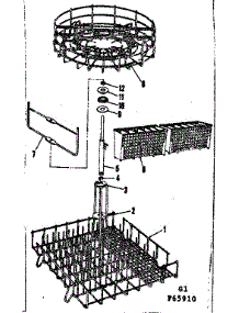 Rack Assemblies parts for Kenmore Dishwasher 587.65910 (58765910, 587 65910) from AppliancePartsPros.com