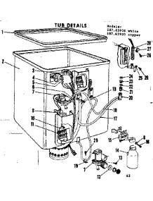 Tub Details parts for Kenmore Dishwasher 587.65910 (58765910, 587 65910) from AppliancePartsPros.com