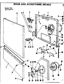 Door & Access Panel Details parts for Kenmore Dishwasher 587.65970 (58765970, 587 65970) from AppliancePartsPros.com