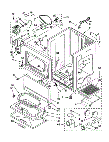 Cabinet parts for Kenmore Dryer 110.72956100 (11072956100, 110 72956100) from AppliancePartsPros.com