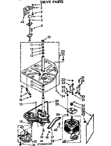 Drive Parts parts for Kenmore Washer 110.72960200 (11072960200, 110 72960200) from AppliancePartsPros.com