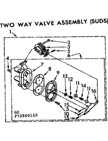 Two Way Valve Assembly Suds parts for Kenmore Washer 110.72960210 (11072960210, 110 72960210) from AppliancePartsPros.com
