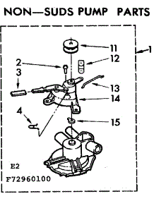 Non-Suds Pump Parts parts for Kenmore Washer 110.72960800 (11072960800, 110 72960800) from AppliancePartsPros.com