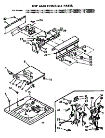 Top And Console Parts parts for Kenmore Washer 110.72966410 (11072966410, 110 72966410) from AppliancePartsPros.com