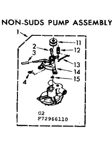 Non-Suds Pump Assembly parts for Kenmore Washer 110.72966610 (11072966610, 110 72966610) from AppliancePartsPros.com
