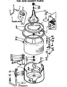 Tub And Basket Parts parts for Kenmore Washer 110.72966610 (11072966610, 110 72966610) from AppliancePartsPros.com