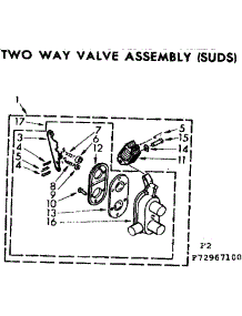 Two Way Valve Assembly Suds parts for Kenmore Washer 110.72967200 (11072967200, 110 72967200) from AppliancePartsPros.com