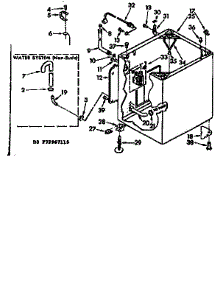 Cabinet Parts parts for Kenmore Washer 110.72967210 (11072967210, 110 72967210) from AppliancePartsPros.com