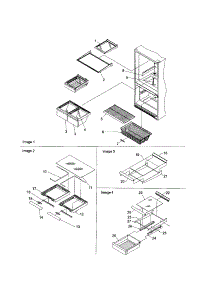 Shelving parts for Kenmore Refrigerator 596.61152100 (59661152100, 596 61152100) from AppliancePartsPros.com