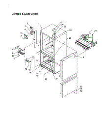 Controls / Light Covers parts for Kenmore Refrigerator 596.61272100 (59661272100, 596 61272100) from AppliancePartsPros.com