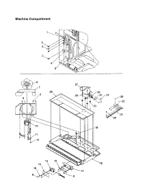 Machine Compartment parts for Kenmore Refrigerator 596.61272100 (59661272100, 596 61272100) from AppliancePartsPros.com