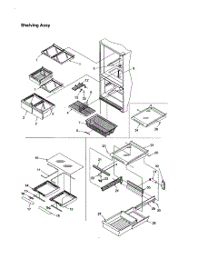 Shelving Assembly parts for Kenmore Refrigerator 596.61272100 (59661272100, 596 61272100) from AppliancePartsPros.com