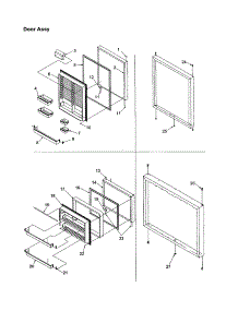 Door Assembly parts for Kenmore Refrigerator 596.61272100 (59661272100, 596 61272100) from AppliancePartsPros.com