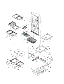 Shelving Assembly parts for Kenmore Refrigerator 596.61289100 (59661289100, 596 61289100) from AppliancePartsPros.com