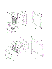 Door Assembly parts for Kenmore Refrigerator 596.61292101 (59661292101, 596 61292101) from AppliancePartsPros.com
