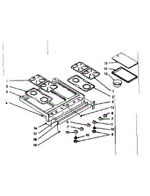 Main Top Section parts for Kenmore Range 103.7486742 (1037486742, 103 7486742) from AppliancePartsPros.com