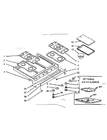 Main Top Section parts for Kenmore Range 103.7486761 (1037486761, 103 7486761) from AppliancePartsPros.com