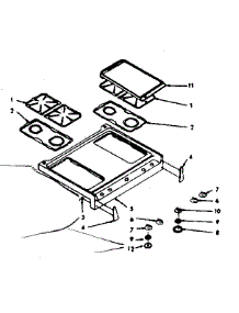 Main Top Section parts for Kenmore Range 103.7486801 (1037486801, 103 7486801) from AppliancePartsPros.com