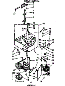Drive System parts for Kenmore Washer 110.72785310 (11072785310, 110 72785310) from AppliancePartsPros.com