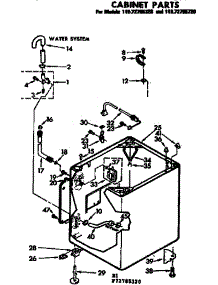 Cabinet Parts parts for Kenmore Washer 110.72785320 (11072785320, 110 72785320) from AppliancePartsPros.com
