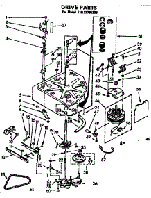 Drive Parts parts for Kenmore Washer 110.72785330 (11072785330, 110 72785330) from AppliancePartsPros.com