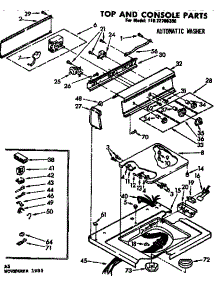 Top And Console Parts parts for Kenmore Washer 110.72785330 (11072785330, 110 72785330) from AppliancePartsPros.com