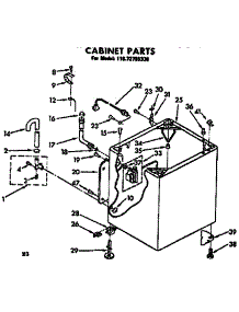 Cabinet Parts parts for Kenmore Washer 110.72785330 (11072785330, 110 72785330) from AppliancePartsPros.com