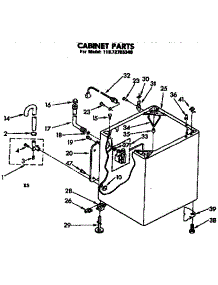 Cabinet Parts parts for Kenmore Washer 110.72785340 (11072785340, 110 72785340) from AppliancePartsPros.com