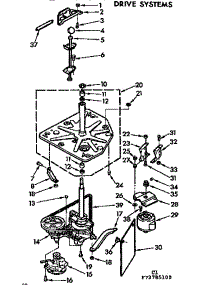 Drive Systems parts for Kenmore Washer 110.72785600 (11072785600, 110 72785600) from AppliancePartsPros.com
