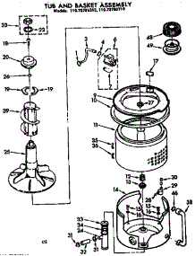 Tub And Basket Assembly parts for Kenmore Washer 110.72785710 (11072785710, 110 72785710) from AppliancePartsPros.com