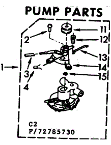 Pump Parts parts for Kenmore Washer 110.72785730 (11072785730, 110 72785730) from AppliancePartsPros.com