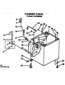 Cabinet Parts parts for Kenmore Washer 110.72785730 (11072785730, 110 72785730) from AppliancePartsPros.com