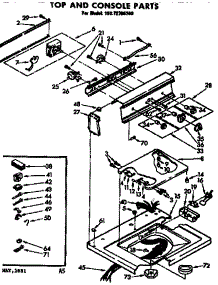 Top And Console Parts parts for Kenmore Washer 110.72785740 (11072785740, 110 72785740) from AppliancePartsPros.com
