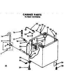 Cabinet Parts parts for Kenmore Washer 110.72785740 (11072785740, 110 72785740) from AppliancePartsPros.com