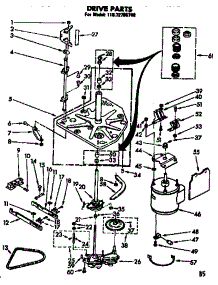 Drive Parts parts for Kenmore Washer 110.72785740 (11072785740, 110 72785740) from AppliancePartsPros.com