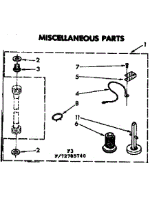 Miscellaneous Parts parts for Kenmore Washer 110.72785740 (11072785740, 110 72785740) from AppliancePartsPros.com