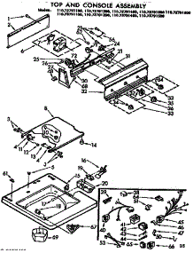 Top And Console Assembly parts for Kenmore Washer 110.72791100 (11072791100, 110 72791100) from AppliancePartsPros.com