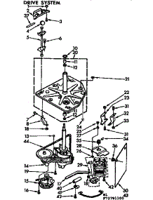Drive System parts for Kenmore Washer 110.72791600 (11072791600, 110 72791600) from AppliancePartsPros.com