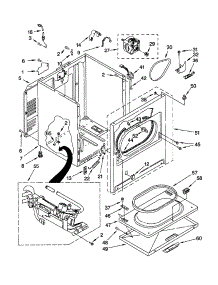 Cabinet parts for Kenmore Dryer 110.72812100 (11072812100, 110 72812100) from AppliancePartsPros.com