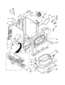 Cabinet parts for Kenmore Dryer 110.72812101 (11072812101, 110 72812101) from AppliancePartsPros.com