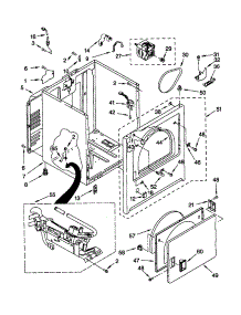 Cabinet parts for Kenmore Dryer 110.72832100 (11072832100, 110 72832100) from AppliancePartsPros.com