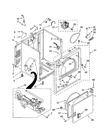Cabinet parts for Kenmore Dryer 110.72832101 (11072832101, 110 72832101) from AppliancePartsPros.com